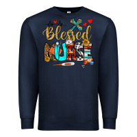 Navy blessed nurse Premium Sweatshirt - BundleAndBundleShop