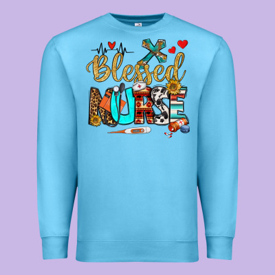 Blessed Nurse Premium Sweatshirt Designed By Bundleandbundleshop