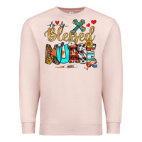Pale Pink blessed nurse Premium Sweatshirt - BundleAndBundleShop