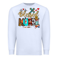 White blessed nurse Premium Sweatshirt - BundleAndBundleShop