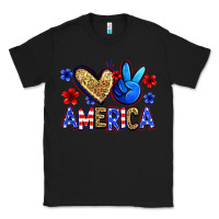 Black peace love america Classic Tee - Zillion Design Studio