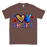 Chestnut peace love america Classic Tee - Zillion Design Studio