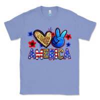 Colony Blue peace love america Classic Tee - Zillion Design Studio
