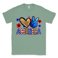 Sage peace love america Classic Tee - Zillion Design Studio