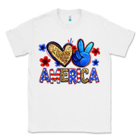 White peace love america Classic Tee - Zillion Design Studio