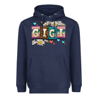 Navy daisy gıgı Heavyweight Hoodie - AdoDesignShop