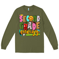 Army Green second grade energy Long Sleeve Tee - texasbilliewilder