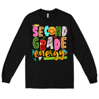 Black second grade energy Long Sleeve Tee - texasbilliewilder