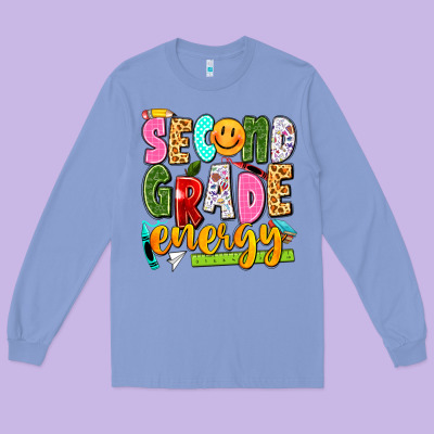 Second Grade Energy Long Sleeve Tee Designed By Texasbilliewilder