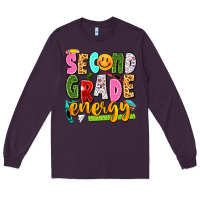 Plum second grade energy Long Sleeve Tee - texasbilliewilder