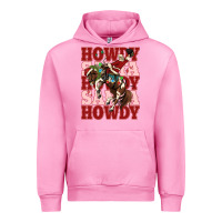 Fuchsia Pink howdy santa cowboy christmas Urban Hoodie - MaliasSmallBusiness