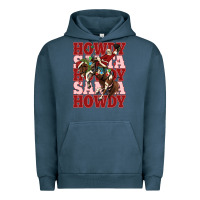 Pigment Midnight Navy howdy santa cowboy christmas Urban Hoodie - MaliasSmallBusiness