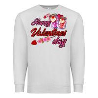 Dove Grey happy valentines day Premium Sweatshirt - AdoDesignShop