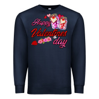 Navy happy valentines day Premium Sweatshirt - AdoDesignShop