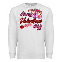 Oatmeal Heather happy valentines day Premium Sweatshirt - AdoDesignShop