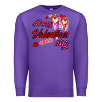 Purple happy valentines day Premium Sweatshirt - AdoDesignShop