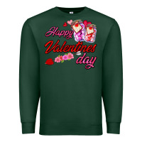 Sports Green happy valentines day Premium Sweatshirt - AdoDesignShop