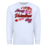 White happy valentines day Premium Sweatshirt - AdoDesignShop