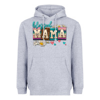 Heather Grey daisy blessed mama Heavyweight Hoodie - AdoDesignShop