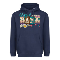 Navy daisy blessed mama Heavyweight Hoodie - AdoDesignShop