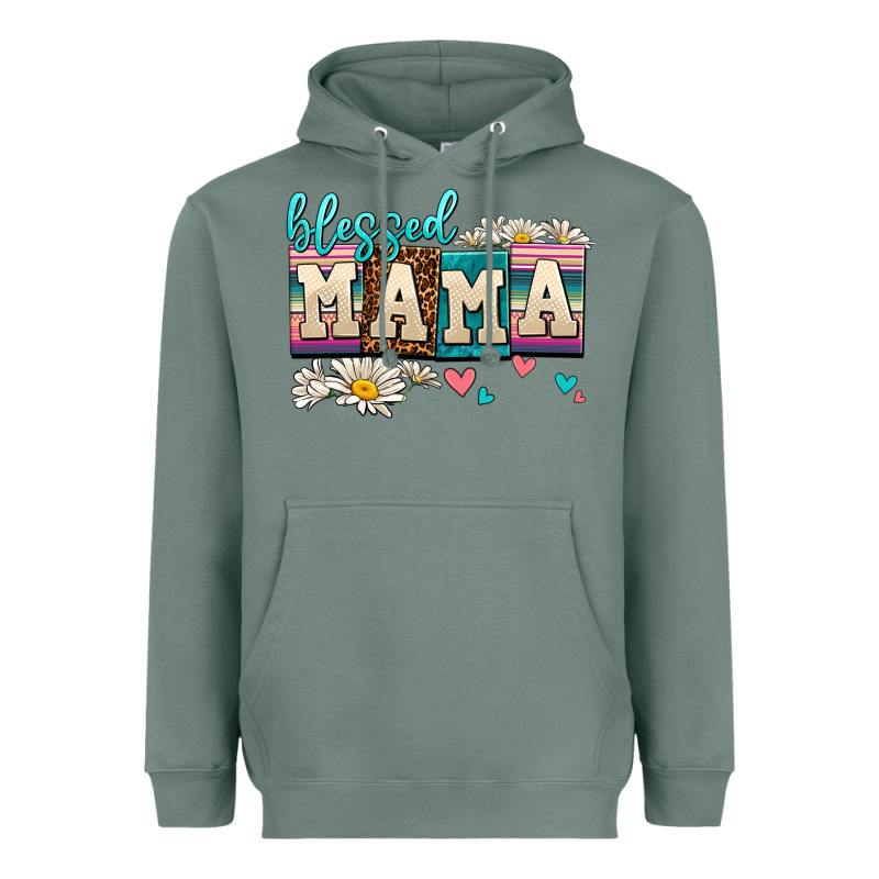Daisy Blessed Mama Heavyweight Hoodie by AdoDesignShop | Teevron