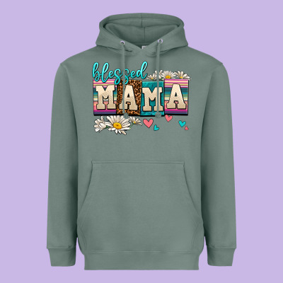 Daisy Blessed Mama Heavyweight Hoodie Designed By Adodesignshop