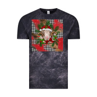 Cloud Black Christmas merino Vintage Tee - BarkalooDesign