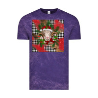 Cloud Purple Christmas merino Vintage Tee - BarkalooDesign