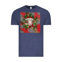 Vintage Denim Christmas merino Vintage Tee - BarkalooDesign