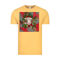 Vintage Mustard Christmas merino Vintage Tee - BarkalooDesign