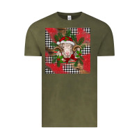 Vintage Olive Christmas merino Vintage Tee - BarkalooDesign