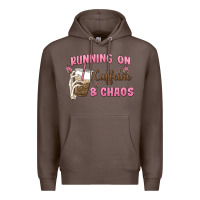 Coffee running on caffeine & chaos Premium Hoodie - MaliasSmallBusiness