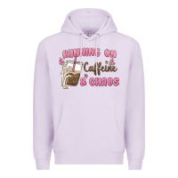 Lilac running on caffeine & chaos Premium Hoodie - MaliasSmallBusiness