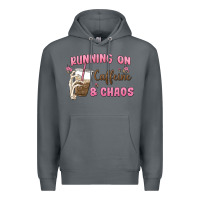 Rock running on caffeine & chaos Premium Hoodie - MaliasSmallBusiness