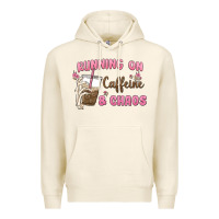Tofu running on caffeine & chaos Premium Hoodie - MaliasSmallBusiness