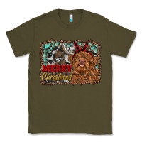 Army Green merry christmas highland cow Classic Tee - RanaPortraitStore