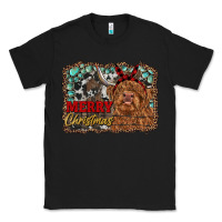 Black merry christmas highland cow Classic Tee - RanaPortraitStore