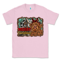 Bubblegum Pink merry christmas highland cow Classic Tee - RanaPortraitStore