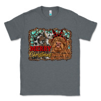 Charcoal Heather merry christmas highland cow Classic Tee - RanaPortraitStore