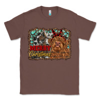 Chestnut merry christmas highland cow Classic Tee - RanaPortraitStore