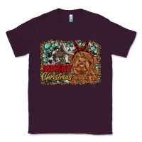Plum merry christmas highland cow Classic Tee - RanaPortraitStore