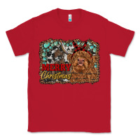 Red merry christmas highland cow Classic Tee - RanaPortraitStore