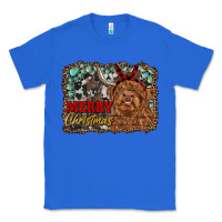 True Royal merry christmas highland cow Classic Tee - RanaPortraitStore