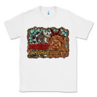 White merry christmas highland cow Classic Tee - RanaPortraitStore