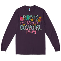 Plum boots and bling it s a cowgirl thing Long Sleeve Tee - Zillion Design Studio