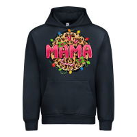Navy mama christmas lights Urban Hoodie - MaliasSmallBusiness