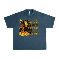Midnight Navy even in the midst of my storm i see god Urban Heavy Tee - MaliasSmallBusiness