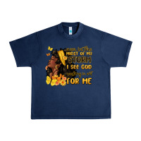Navy even in the midst of my storm i see god Urban Heavy Tee - MaliasSmallBusiness