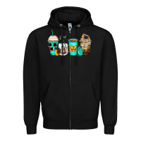 Black photography coffee cups Zipper Hoodie - Zillion Design Studio