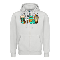Dove Grey photography coffee cups Zipper Hoodie - Zillion Design Studio